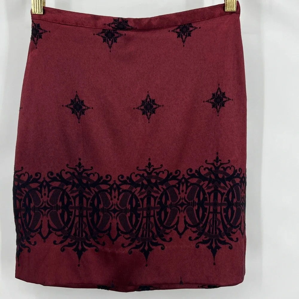 Vintage Gothic Baroque Damask Style Formal Elegant Skirt G 7/8 Or W2/XS Renfaire